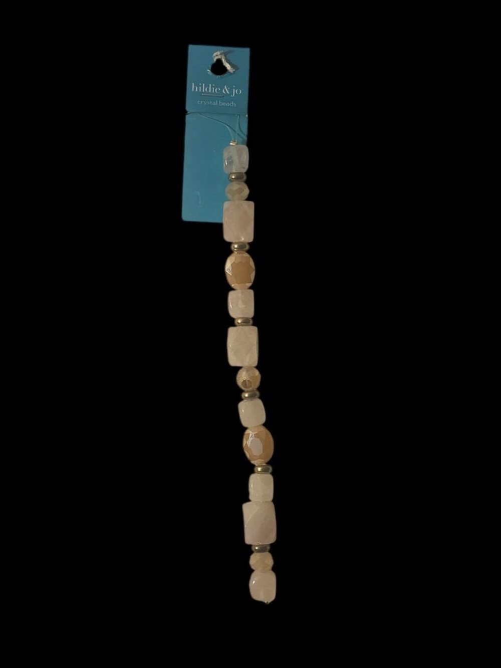 Hildie & Jo Crystal Beads Stand Rose Quartz & Peach Mixed Shape Beads